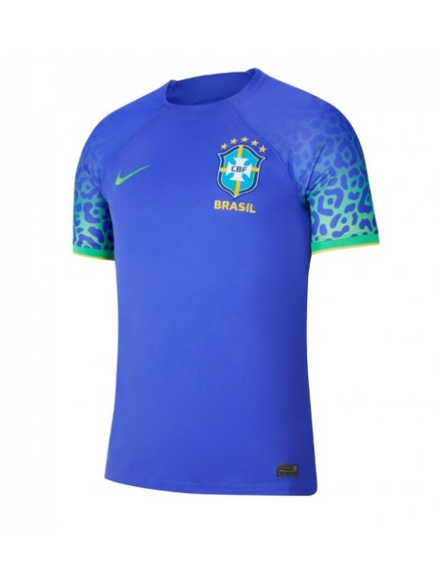 Brasilien Replika Borta Kläder VM 2022 Kortärmad